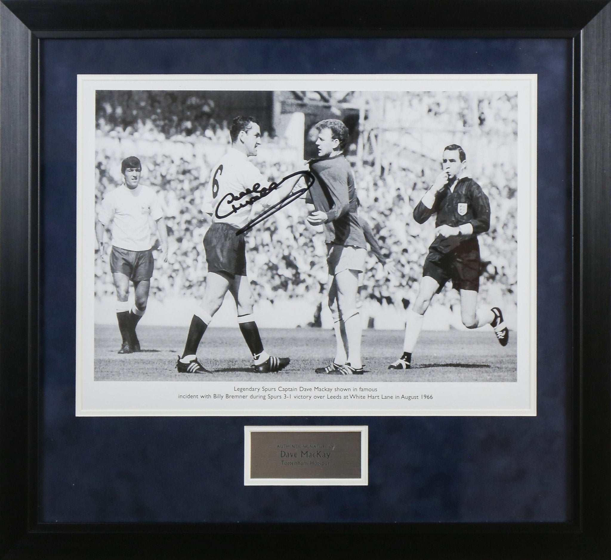 Dave MacKay Signed Spurs 12x16 Photograph Framed Display - Memorabilia Framers Shop